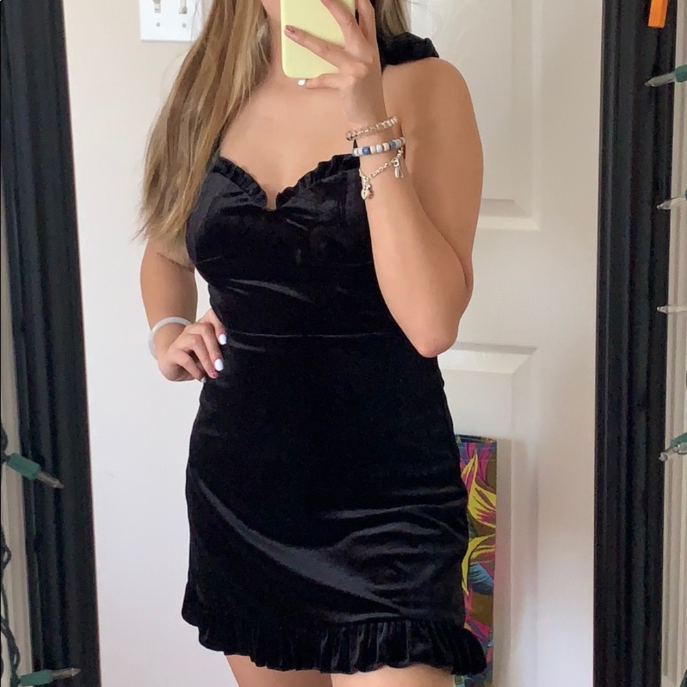 Little Black Velvet Dress